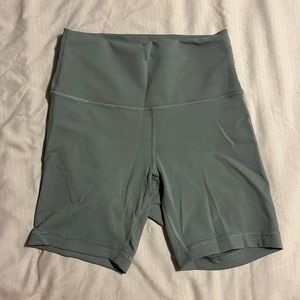Green/blue Lululemon Biker Shorts - Size 6